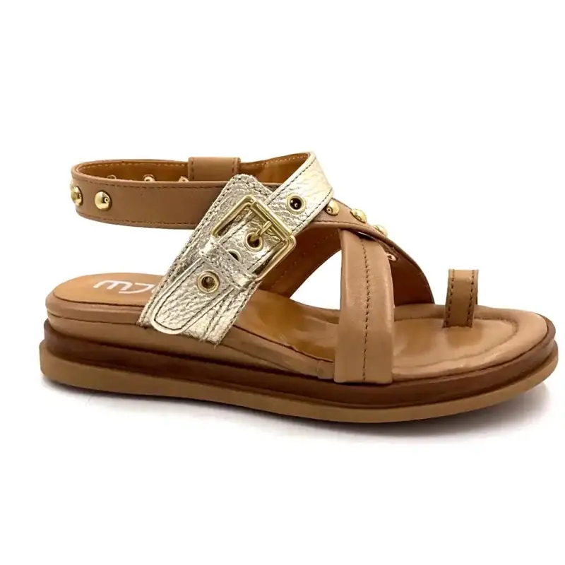 Mjus 114004 101 0002 Kamel & Gull Lær Ivoire Chaussures