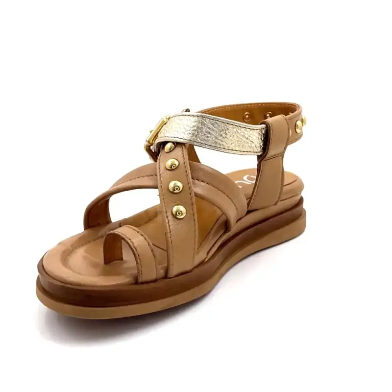 Mjus 114004 101 0002 Skóra Camel & Gold Ivoire Chaussures