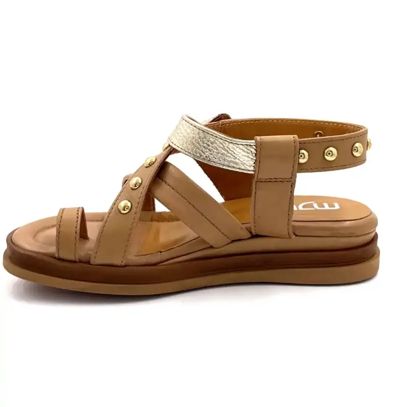 Mjus 114004 101 0002 Skóra Camel & Gold Ivoire Chaussures