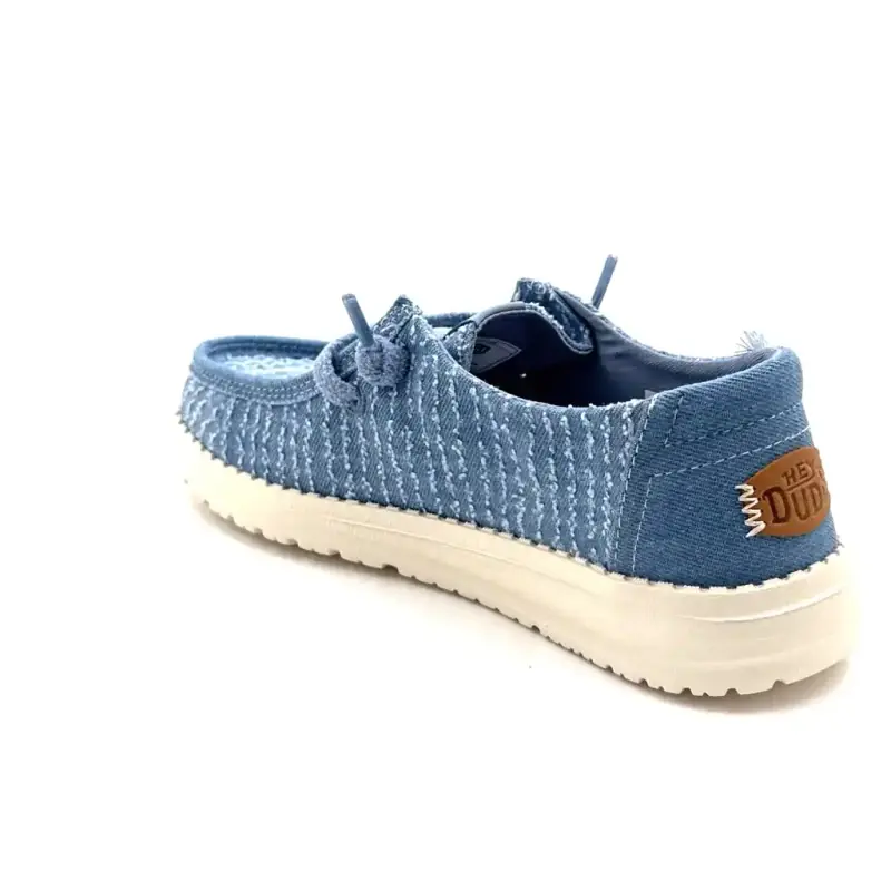 Τζιν Heydude 45203 Wendy Textile Blue Ivoire Chaussures