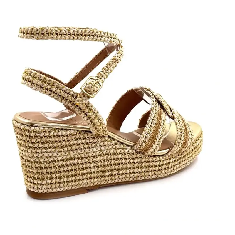 Fiorina 182 j791s Rafia blanca y dorada Ivoire Chaussures