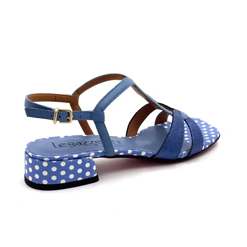 Ivoire 368 Égkék Bőr és Pöttyös Ivoire Chaussures