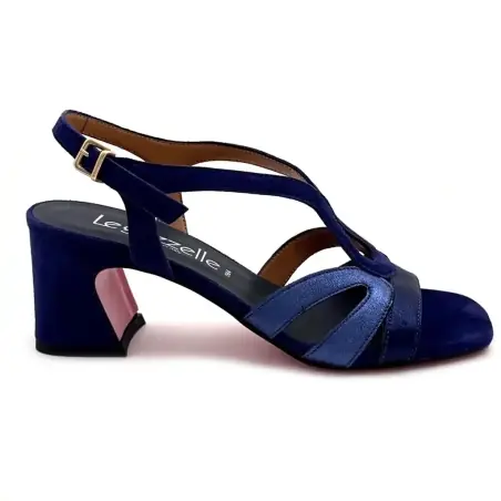 Sandale cu toc Ivoire 608 din piele bleumarin 199,00&nbsp;€