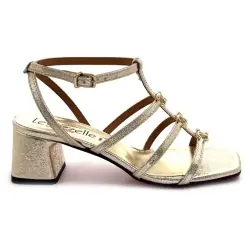 Ivoire Heeled Sandals 524 Gold Glitter Leather %price%