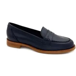 Mocassins Ivoire 1101 Cuir Bleu Marine %price%
