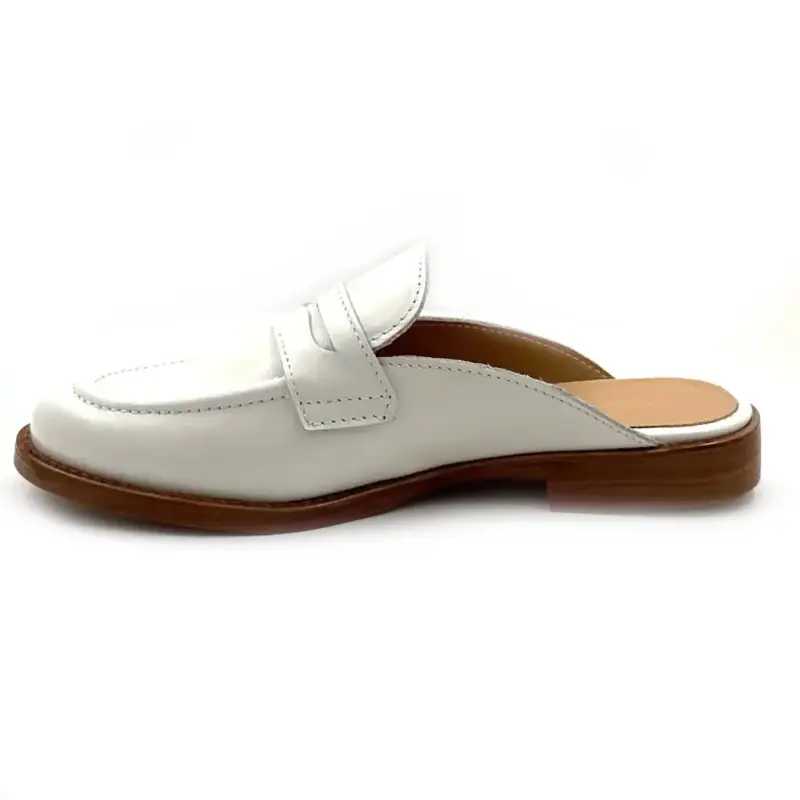 Ivoire 1211 Bianco Leather Ivoire Chaussures