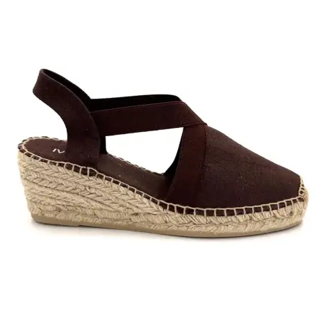 Espadryle na koturnie w kolorze kości Ivoire , brązowy materiał 75,00&nbsp;€