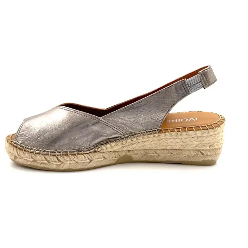 Ivoire Bernia Skóra i tkanina Stal Ivoire Chaussures