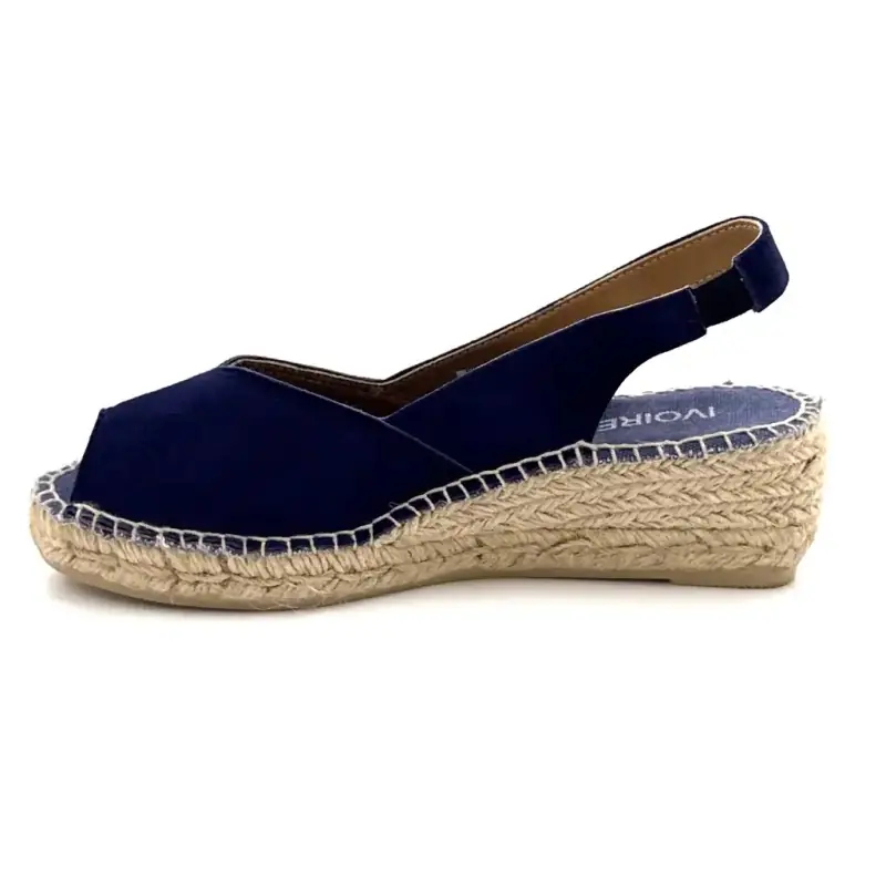 Ivoire Bernia - Lær og marint tekstil Ivoire Chaussures