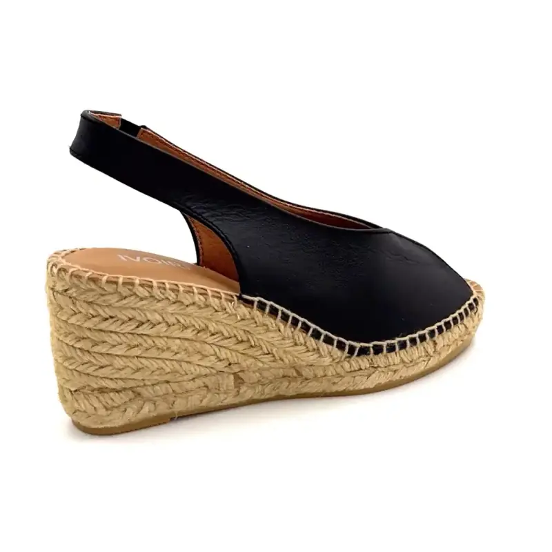 Ivoire Laila Cuir Noir Ivoire Chaussures