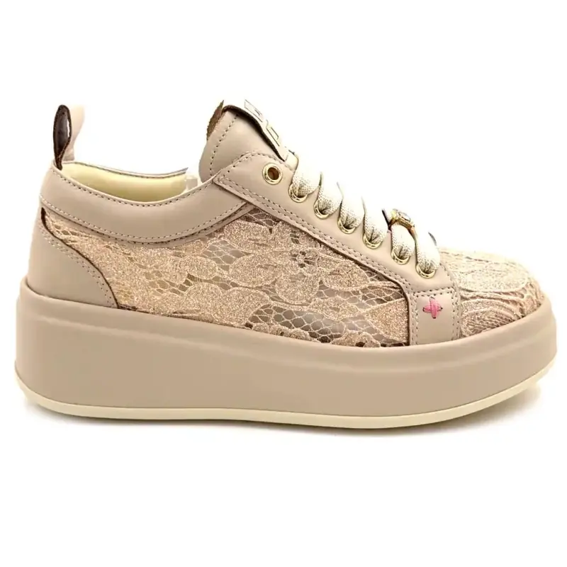 GIO+ Olivia Platform Sneakers Størrelse 58 A Læder & Blonde Cremefarvet 169,00&nbsp;€