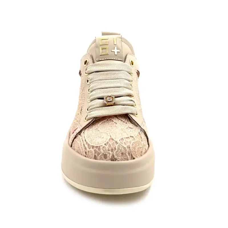 GIO+ Olivia 58 A Cuero y encaje color crema Ivoire Chaussures