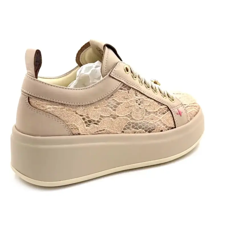 GIO+ Olivia 58 A Skóra i kremowa koronka Ivoire Chaussures