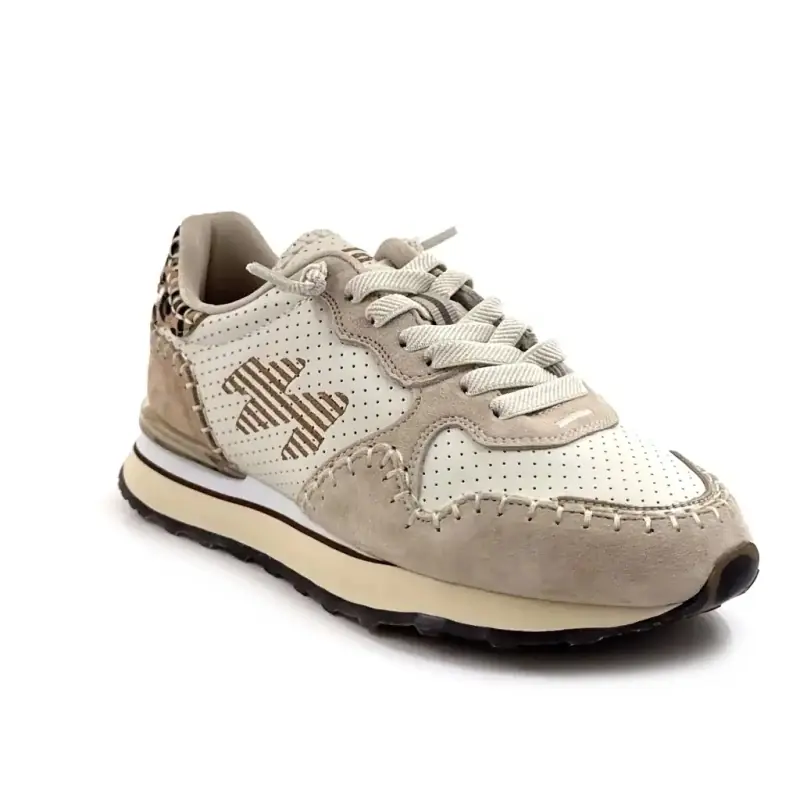 MRP Indian V2 Leather & Suede Beige Ivoire Chaussures