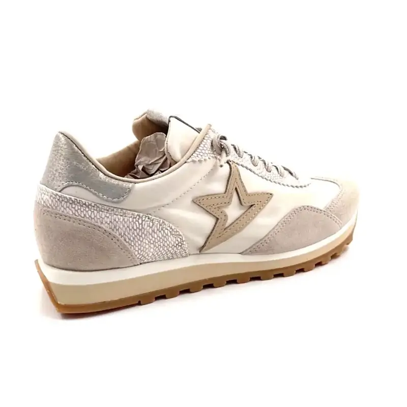 Cetti C1259 Sra Læder & Lys Beige Ruskind & Hvidt Tekstil Ivoire Chaussures