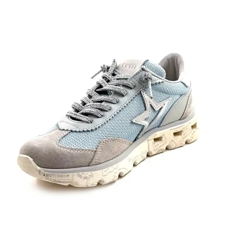 Cetti C1259 Sra xlexp Leer & Grijs Suède & Blauw Textiel Ivoire Chaussures