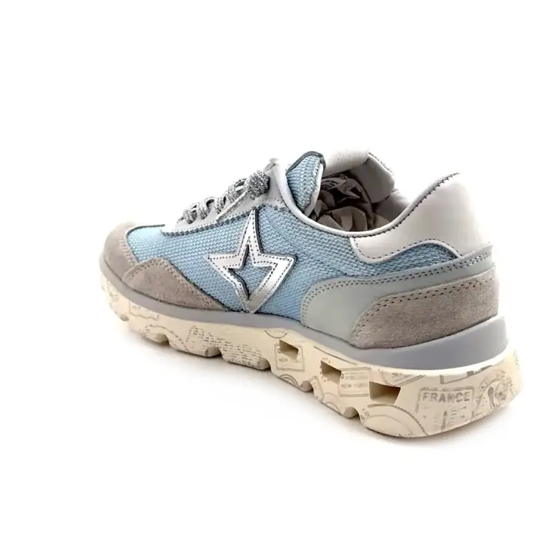 Cetti C1259 Sra xlexp Skóra i szary zamsz i niebieski materiał tekstylny Ivoire Chaussures