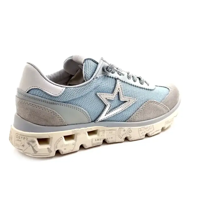 Cetti C1259 Sra xlexp Leder & Graues Wildleder & Blaues Textil Ivoire Chaussures