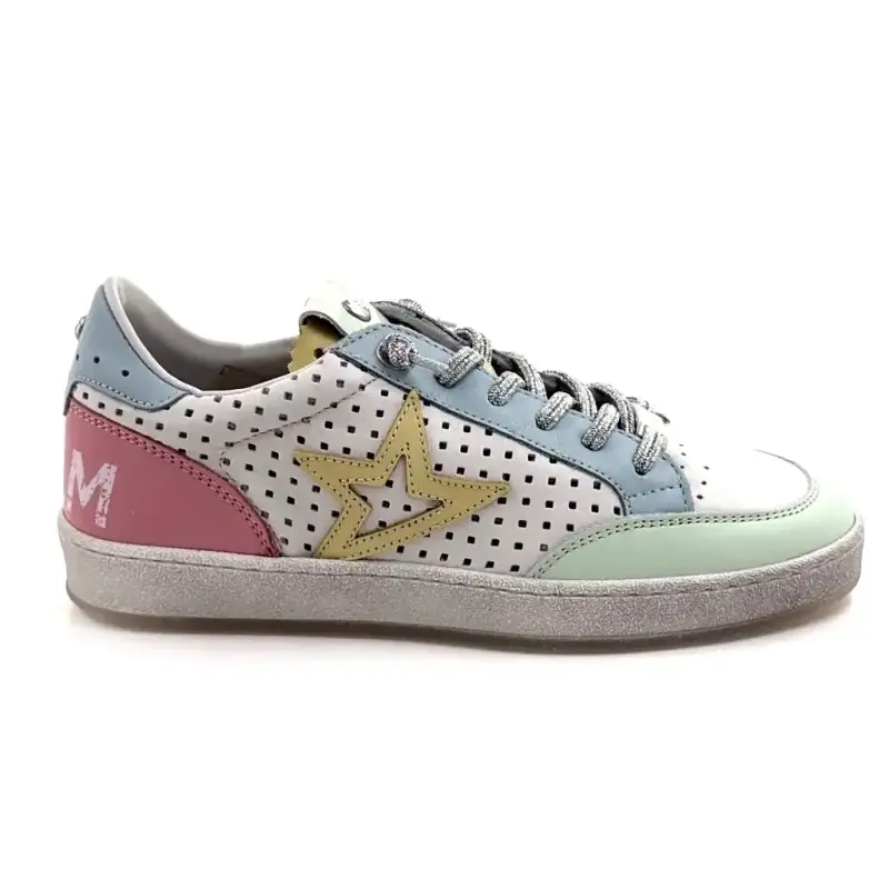 Cetti C 1400 Sra Leather Sneakers, White & Multicolor €145.00