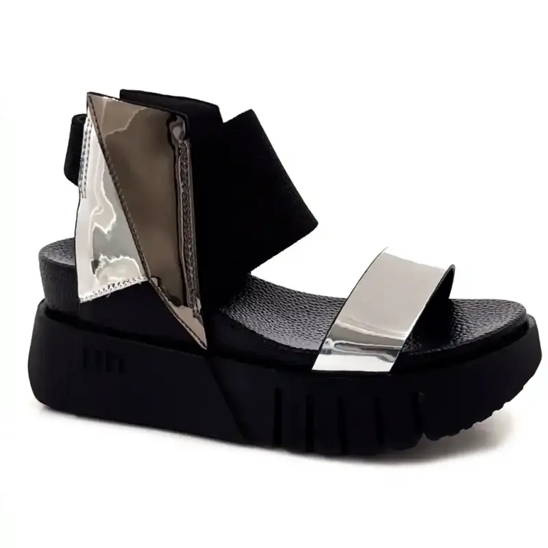 United Nude Delta 3D 1098793913 Lakleer Zilver & Zwart Ivoire Chaussures