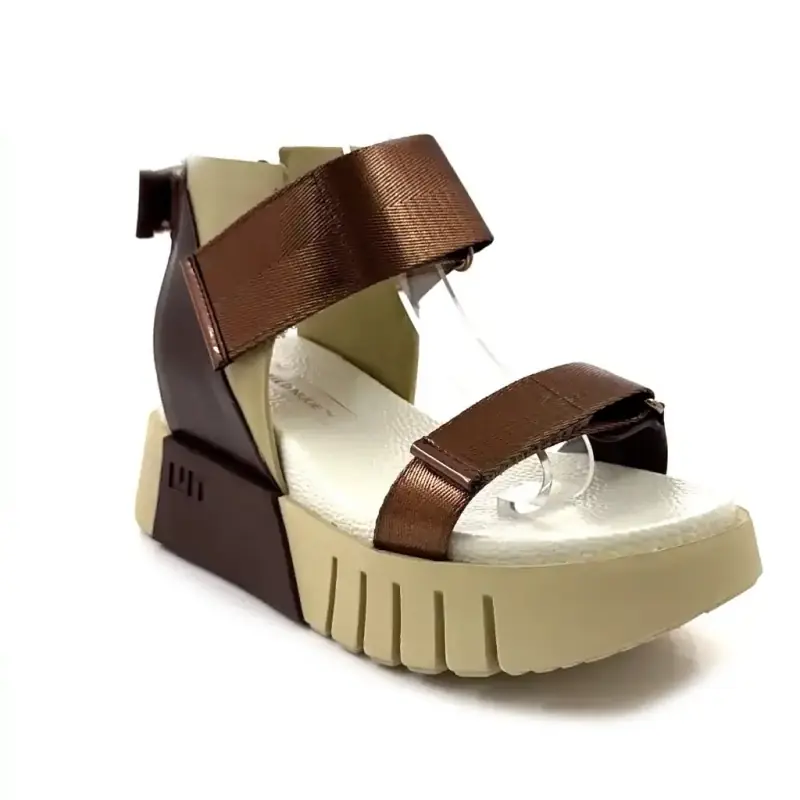 United Nude Delta Run 1041096416 Cuir Marron & Beige Ivoire Chaussures