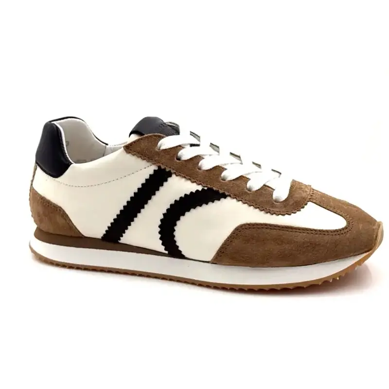 Schmenger Kennel 222 102 Wit & Bruin Leer Ivoire Chaussures