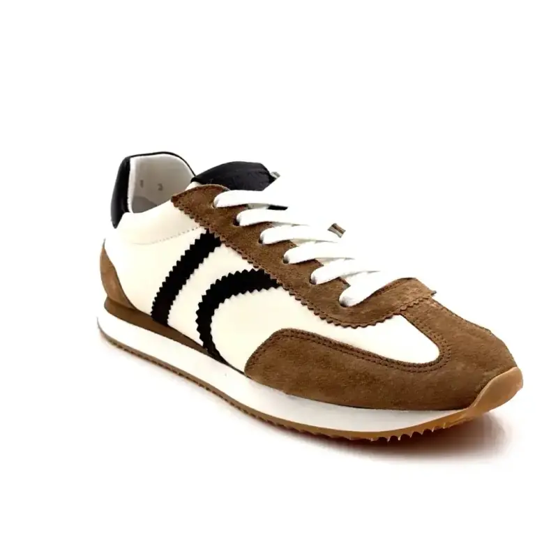 Schmenger Kennel 222 102 Λευκό & Καφέ Δερμάτινο Ivoire Chaussures