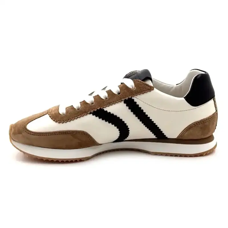 Schmenger Kennel 222 102 Biały i brązowy skórzany Ivoire Chaussures