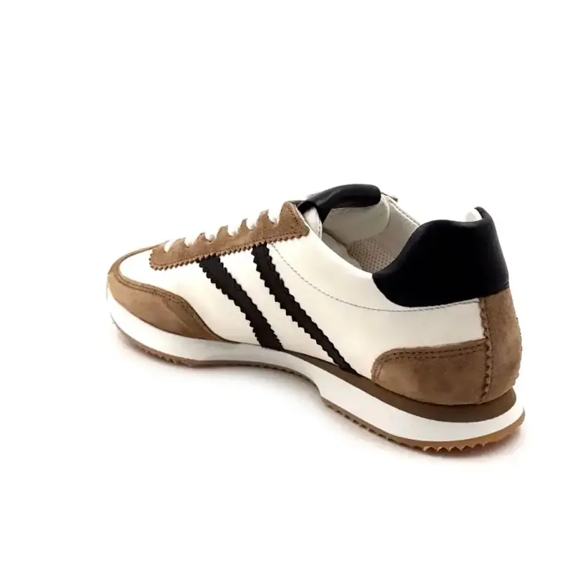 Schmenger Kennel 222 102 Wit & Bruin Leer Ivoire Chaussures