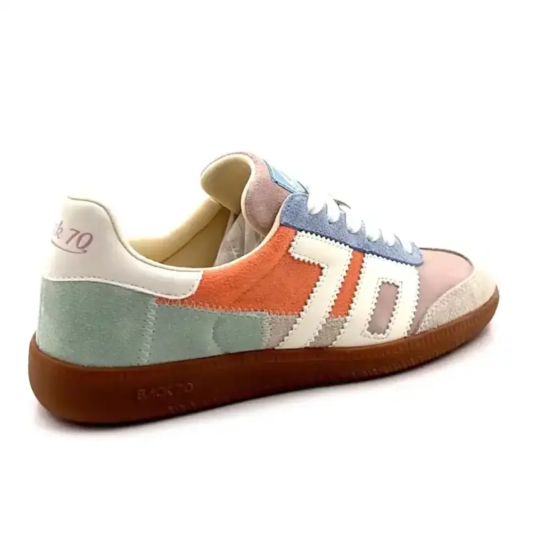 Tył 70 Squeed E26.04 Zamsz Wielokolorowy Pastelowy Ivoire Chaussures