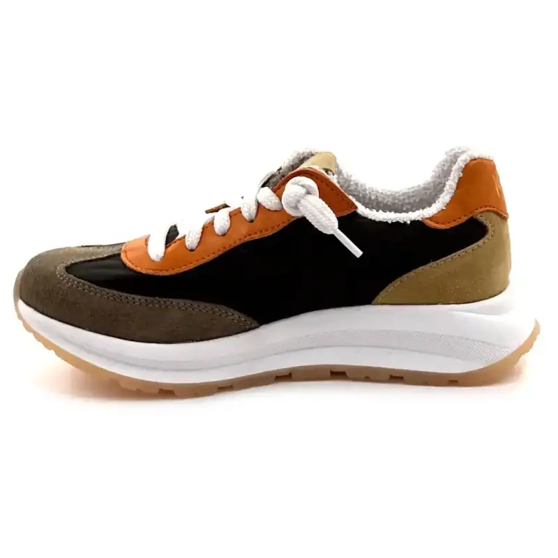 Moni Runny 101 Läder & Textil Grön, Orange och Brun Ivoire Chaussures