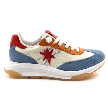 Tênis Moni Runny 102 em couro e tecido multicolorido 129,00&nbsp;€