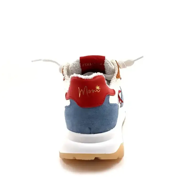 Moni Runny 102 Piele și Textil Multicolor Ivoire Chaussures