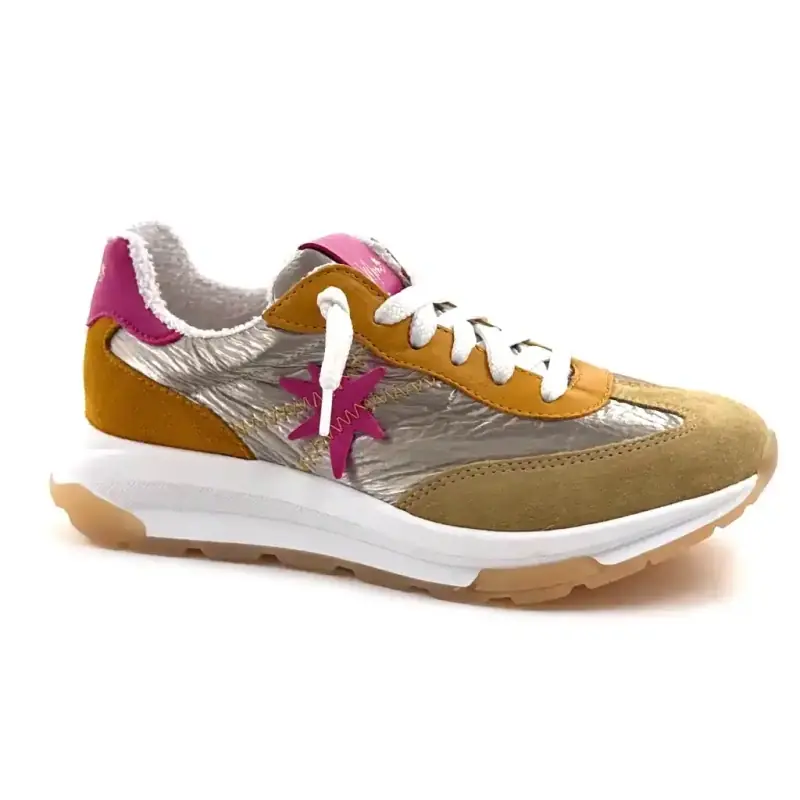 Moni runny 102 Piel y Textil Multicolor Ivoire Chaussures