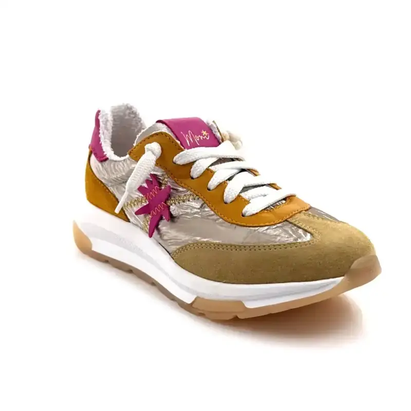 Moni runny 102 Leder & Textil Mehrfarbig Ivoire Chaussures