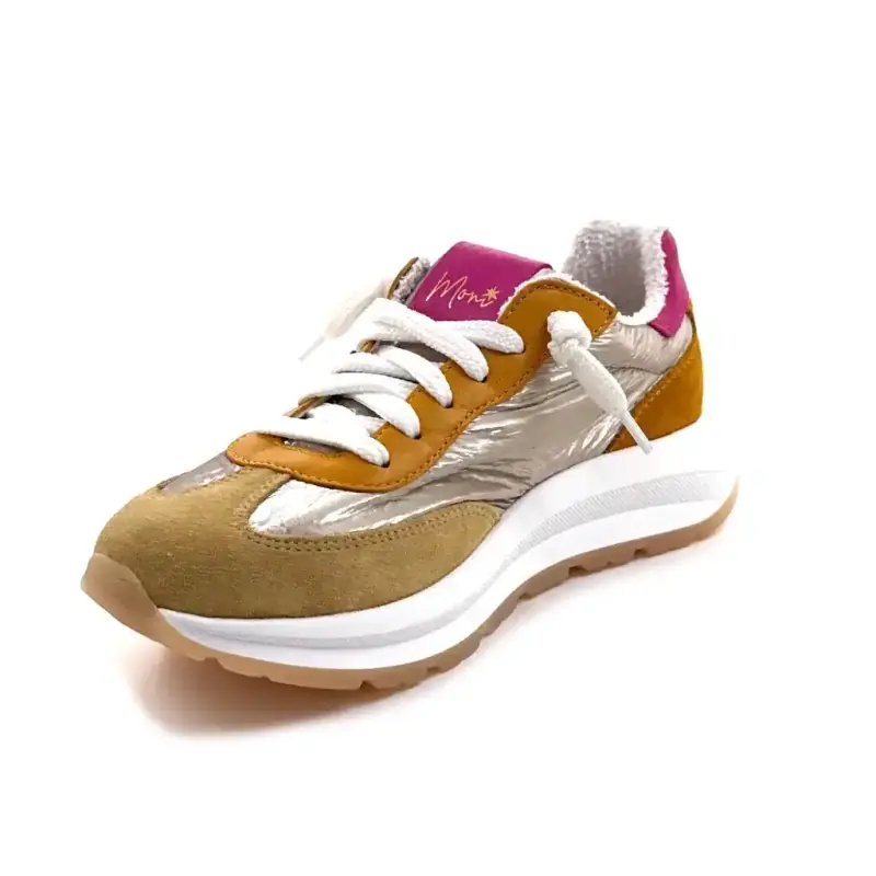 Moni runny 102 Skóra i Tekstylia Wielokolorowe Ivoire Chaussures