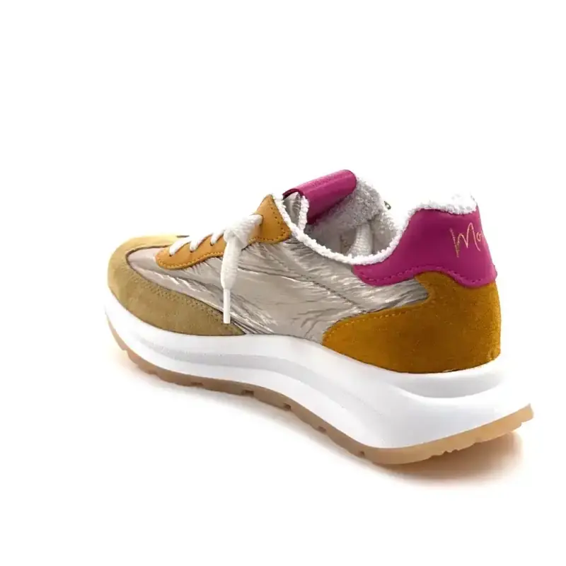Moni runny 102 Piel y Textil Multicolor Ivoire Chaussures