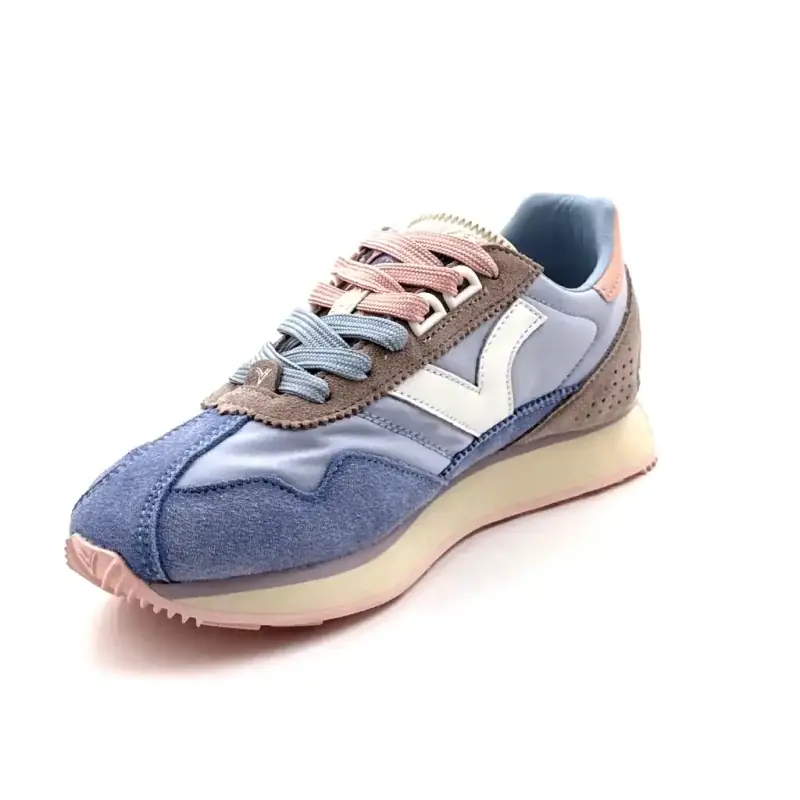 Victoria 8812101 Piele și textil Albastru și roz Ivoire Chaussures
