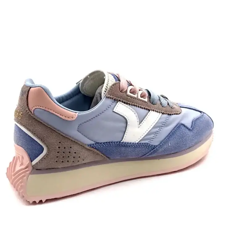 Victoria 8812101 Couro e Têxtil Azul e Rosa Ivoire Chaussures