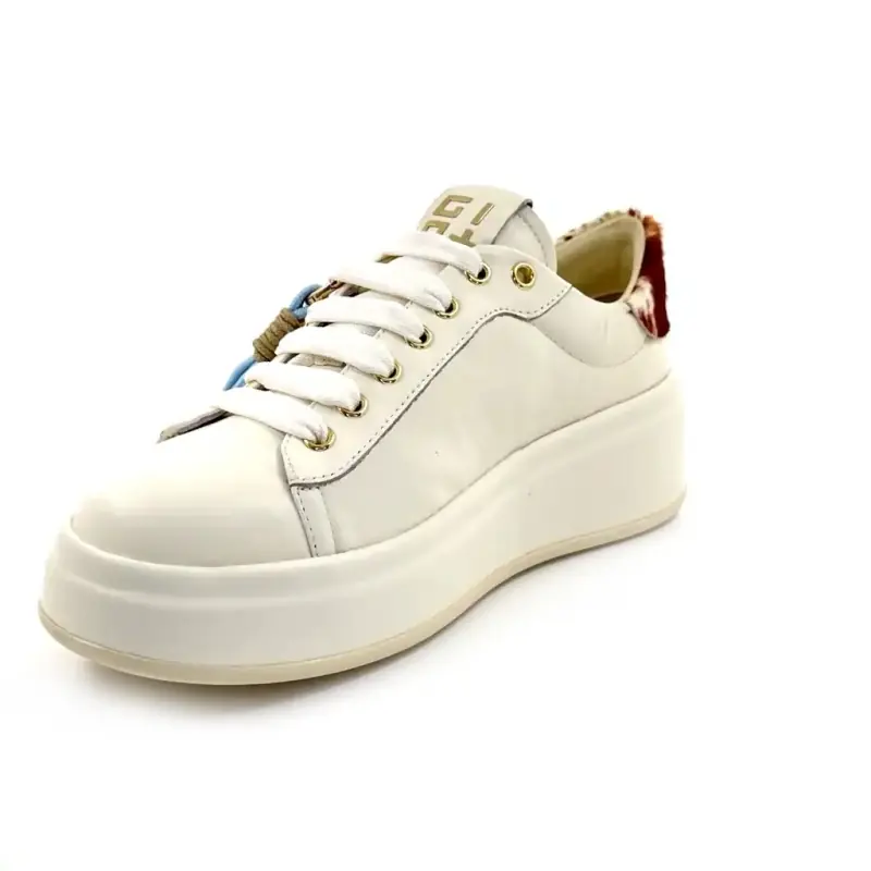 Giove Olivia 02 A Piele Crema combi Mucca Ivoire Chaussures