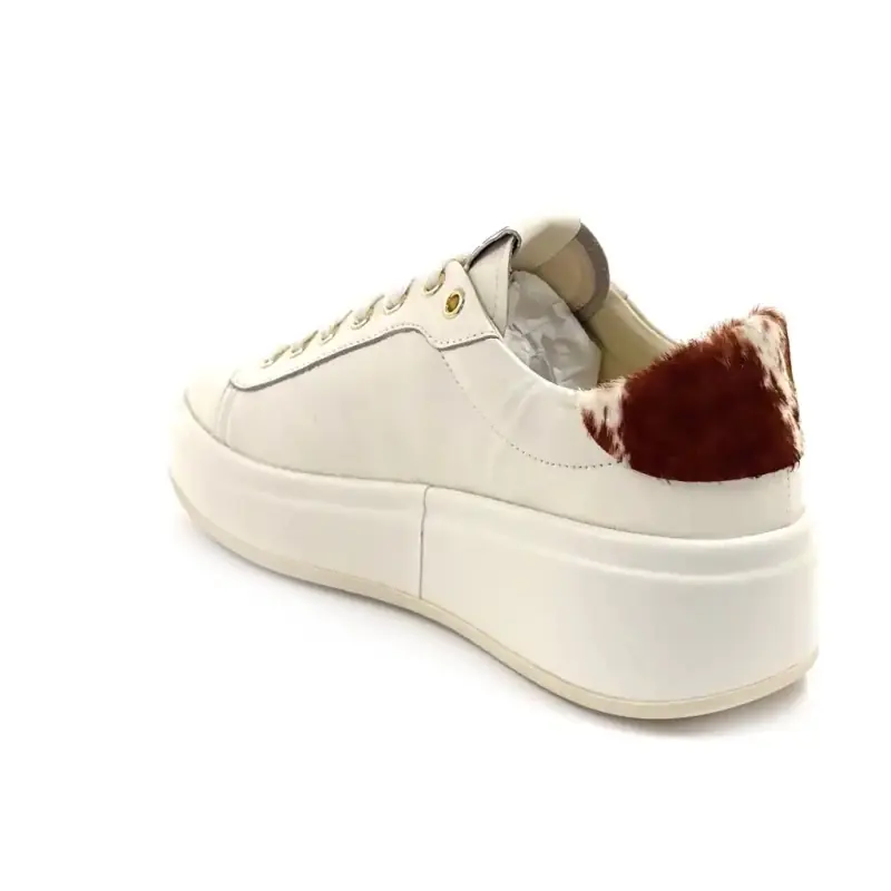Giove Olivia 02 A Cuero Crema combi Mucca Ivoire Chaussures