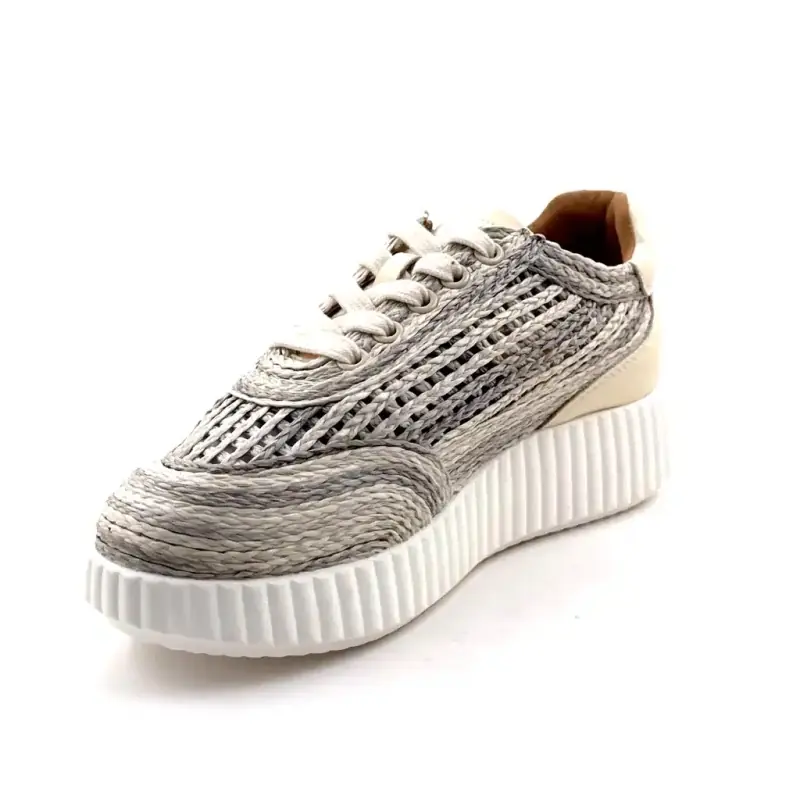 Ivoire 4502 614 4022 Material textil bej și gri Ivoire Chaussures