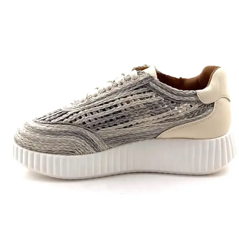 Ivoire 4502 614 4022 Μπεζ & Γκρι Ύφασμα Ivoire Chaussures