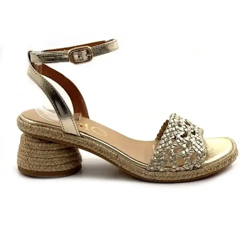 Sandalias de tacón de piel dorada Gaimo Connor 149,00&nbsp;€