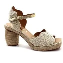 Gaimo Darian gouden leren sandalen met hak