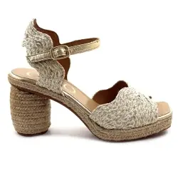 Gaimo Darian Gouden Leren Sandalen met Hak %price%