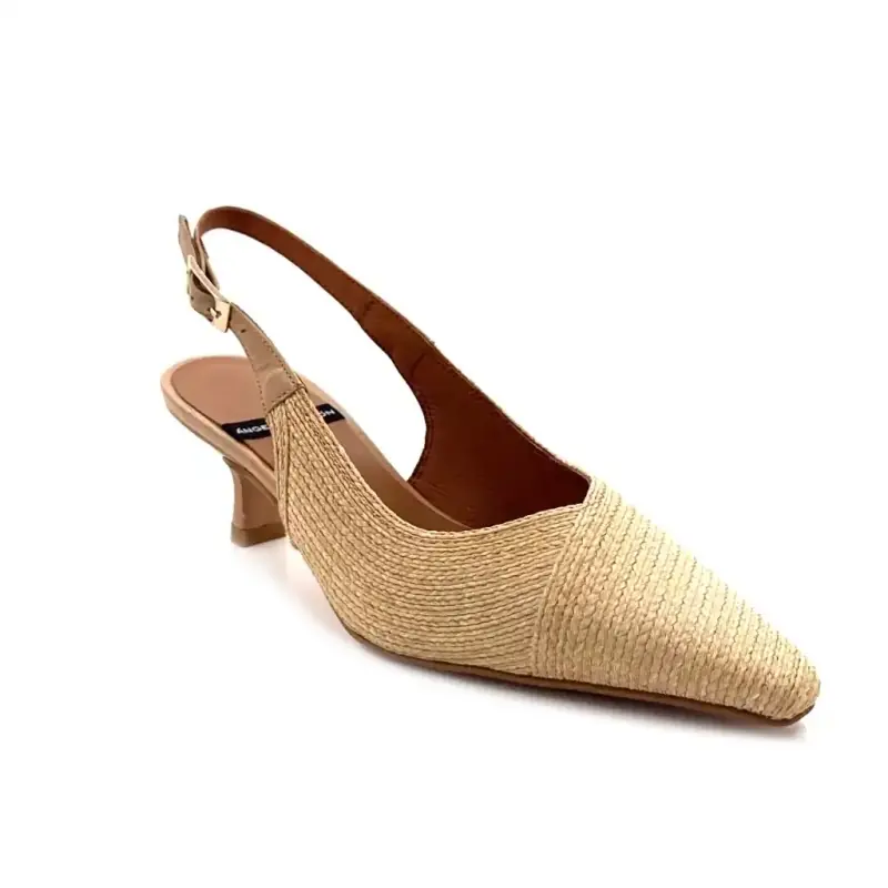 Angel Alarcon 26020-416 D Raffia Beige Pump Ivoire Chaussures