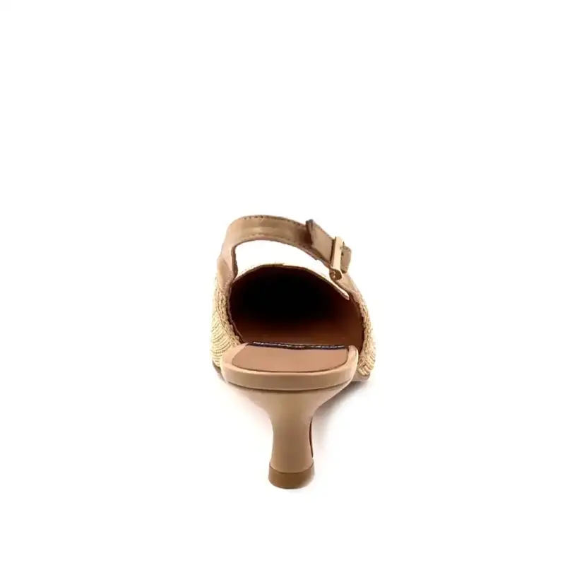 Γόβα Angel Alarcon 26020-416 D Raffia Beige Ivoire Chaussures