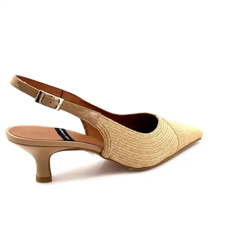 Angel Alarcon 26020-416 D Bomba de ráfia bege Ivoire Chaussures