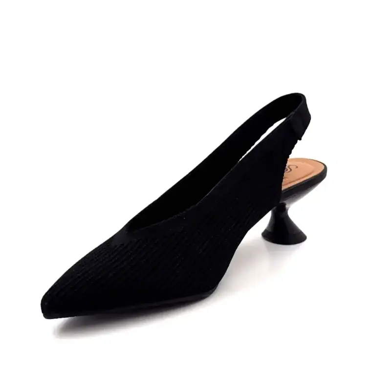 Miss Elastic 76626-65-05 Tessuto Nero Ivoire Chaussures